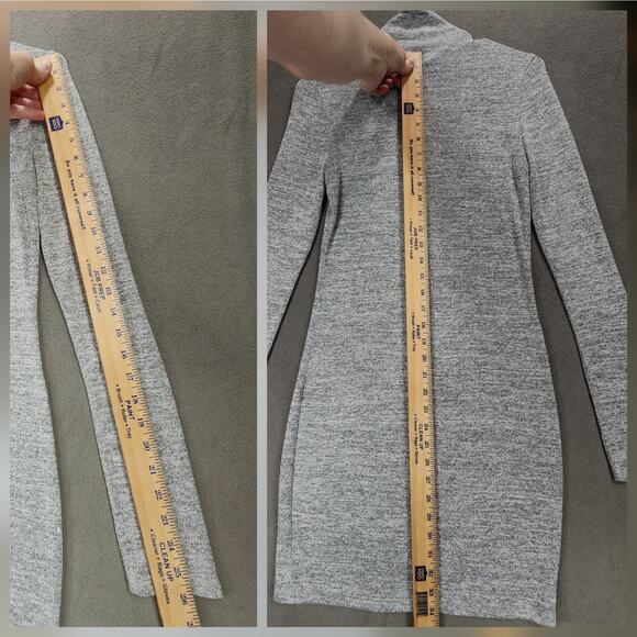 Aritzia Wilfred Free‎ Sweater Dress sz S Women Sasha Space Dye Gray Turtle Neck - Picture 5 of 11